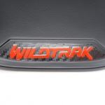 ถ้วยรองมือเปิด เบ้ากันรอย เบ้ากลม โลโก้สีแดง "Wildtrak" 4 ประตู 4 ชิ้น สีดำด้าน สำหรับ Ford Ranger XLT Wildtrak 4x2 4x4 ปี 2022-2023